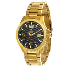 Relógio Tuguir Masculino Ref:9166d Tgi37006 Casual Aço Dourado