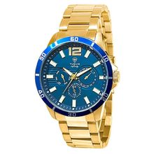 Relógio Tuguir Masculino Ref:6116c Tgi37039 Multifunção Aço Dourado