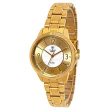 Relógio Tuguir Feminino Ref:3114a Tgi37051 Aço Casual Dourado