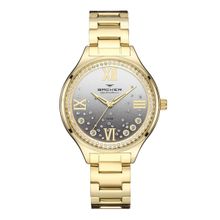 Relógio Backer Feminino Ref:12053145f Cz Fashion Dourado