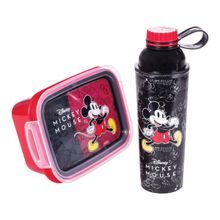 Kit Garrafa 600ml e Marmita 850ml Mickey Mouse - Plasútil