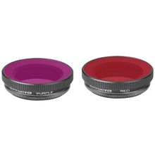 Filtros de Mergulho para DJI Osmo Action (1ª Versão) - Sunnylife (Vermelho + Magenta)