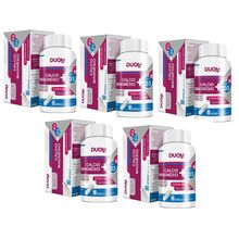 Kit com 5 Cálcio magnésio + Vitamina D3 Vit K2 Duom 90 Cápsulas Duom