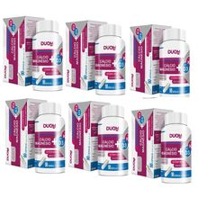 Kit com 6 Cálcio magnésio + Vitamina D3 Vit K2 Duom 90 Cápsulas Duom