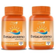 Kit com 2 Betacaroteno Com Óleo de Cenoura Duom 1 Cápsula ao Dia com 60 Cápsulas