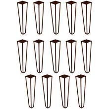 Kit 14 Pés de Metal 30 CM Hairpin Legs Mesa de Canto Rack e Puffs Bronze