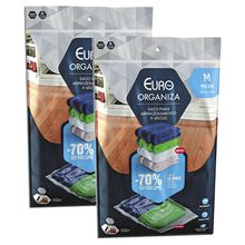 2 Saco a Vácuo Protetor Roupa Toalha Lençol Edredom Solteiro Anti Umidade Mofo Odor Reduz 3x Volume