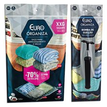 Saco a Vácuo Protetor Guarda Roupa Armário Closet Edredom Cobertor Roupa Anti Umidade Odor + Bomba