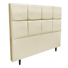 Cabeceira Roma para Cama Box Casal 140 cm Corino Bege - D'Rossi
