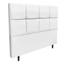 Cabeceira Roma para Cama Box Queen 160 cm Corino Branco - D'Rossi