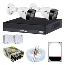 Kit 2 Cameras Intelbras 1120B  Full Color Dvr 4ch HD 500 GB