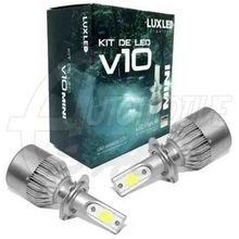 Kit Ultra Led V10 Super Branco 6500K 30W 20.000 Lumens H4