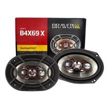 Par de Alto Falantes 6x9" Bravox Quadriaxial B4X69X - 140 Watts RMS