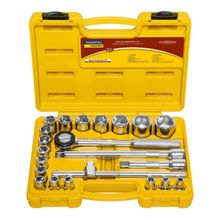 Jogo de Soquetes Sextavado 1/2 Tramontina 22 Peças Cromo Vanadio 8 a 32mm