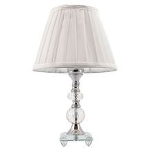 Abajur Cristal Vidro Mesa Decoração para Sala Quarto com Cúpula Drapeada 35cm Ref. 181