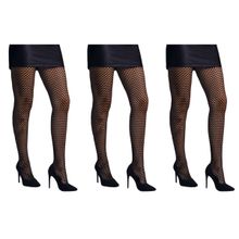 Kit 3 Meias-Calças Selene Arrastão Feminino