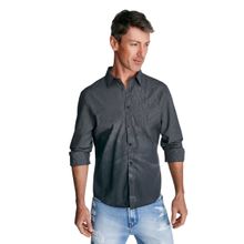 Camisa Slim Masculina Convicto Manga Longa Listradinha