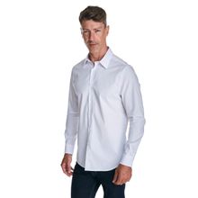 Camisa Slim Manga Longa Masculina Tricoline Elastano Básica Convicto