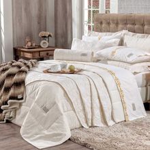 Roupa de Cama 200 Fios Elizabeth Branco Casal Queen 04 Peças - Bordados Ricardo