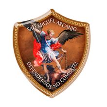 Adesivo Escudo de São Miguel Auto Relevo Resinado para Carro/Moto