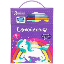 Livro-kit mágico para colorir - Unicórnios