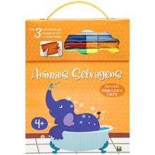 Livro-kit mágico para colorir - Animais selvagens