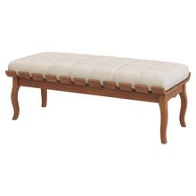 Banco Decorativo Sala de Estar Fiord 140cm Linho Bege - Gran Belo