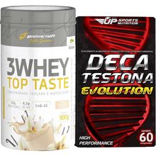 Whey 3W Top Taste 900g Baunilha + Deca Testona Evolution