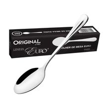Colher Mesa Euro Aço Inox Almoço Sopa Colher Grande