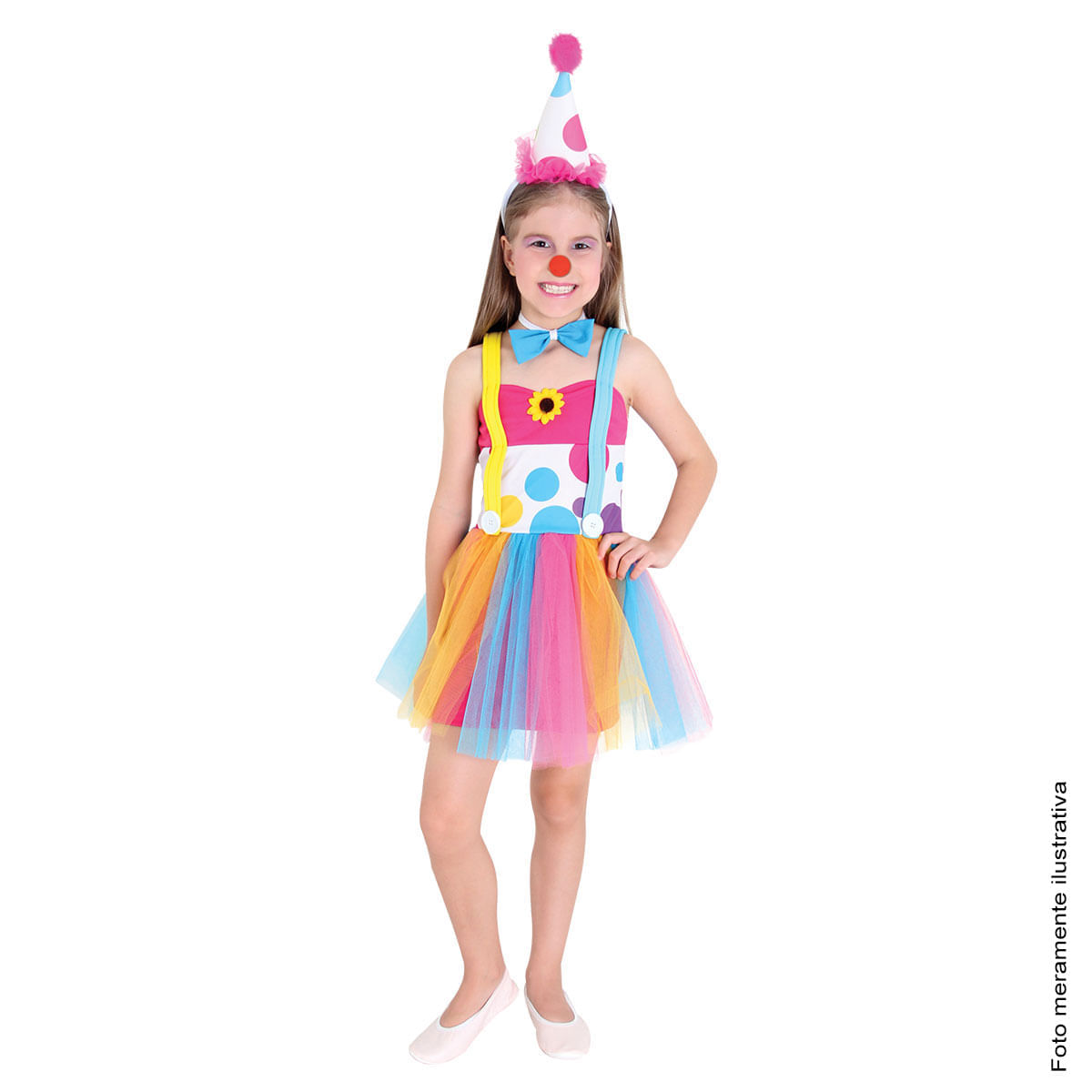 Fantasia Palhacinha de Circo Vestido Infantil - Carnaval - Shop Coopera