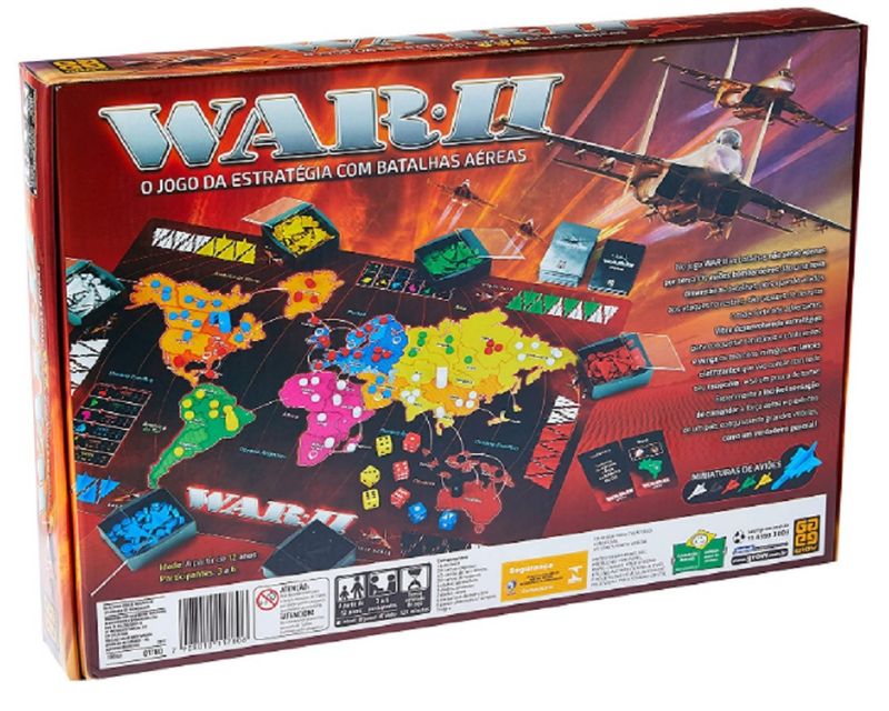 Jogo War 2 Tabuleiro Estratégia com Batalhas Aéreas - Grow - Shop Coopera