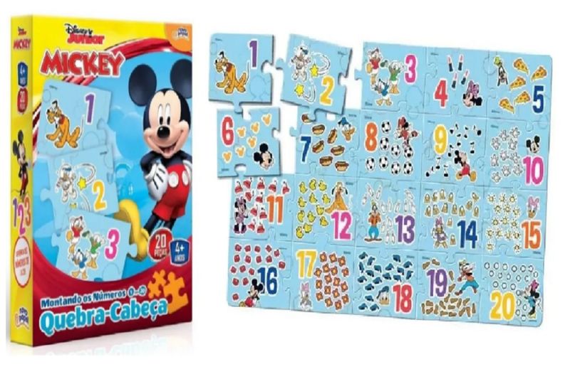 Quebra Cabeça Mickey E Pluto- Toyster - Lojas Quanta Coisa
