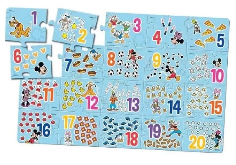 Quebra-cabeça Montando Números Jogo Princesas 1-20 Toyster - Loja