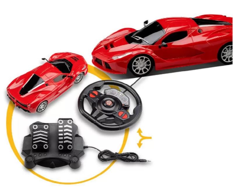 Carro Controle Remoto Corrida Hype Speed Vermelho - Bbr Toys