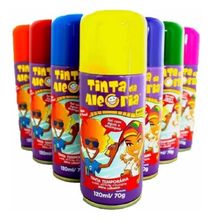 Spray Pinta Cabelo Criança Festa Carnaval Cores Sortidas Sai C/ Agua Unidade