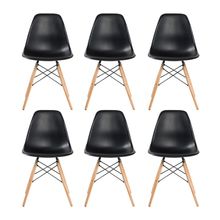 Kit 6 Cadeira Decorativa para Sala e Cozinha Garabit Preto - Gran Belo