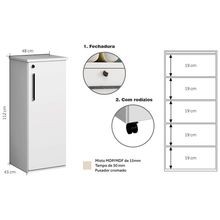 Sapateira 1 Porta c/ Fechadura 5 Prateleiras 1421 Ilan San Remo
