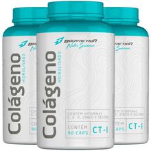 3x Colágeno Hidrolisado CT-I c/ 90 cápsulas cada Bodyaction
