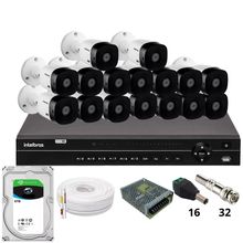 Kit 16 Câmeras Intelbras 1220b Full Hd  Dvr Intelbras Mhdx 1232 Hd 6tb