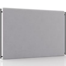 Cabeceira Cama Box King 195cm Estofada Goya P05 Veludo Cinza