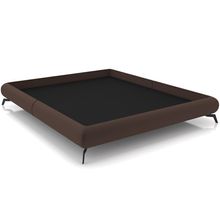 Cama Casal King Base Box Pés de Ferro Estilo Industrial 210cm Otto P05 Veludo Marrom - Lyam Decor