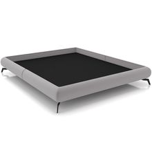 Cama Casal King Base Box Pés de Ferro Estilo Industrial 210cm Otto P05 Veludo Cinza - Lyam Decor