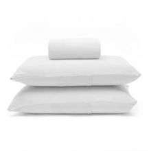 Jogo de Cama Buettner Queen Malha Basic Liso 3 Peças Branco