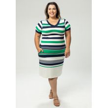 Vestido Pau a Pique Listrado Verde