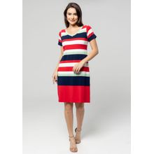 Vestido Pau a Pique Listrado Vermelho