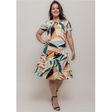 Vestido Pau a Pique Estampado Verde