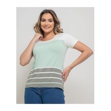 Blusa Pau a Pique Listrada Verde