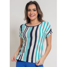 Blusa Pau a Pique Listrada Azul