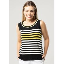 Regata Pau a Pique Listrada Amarelo