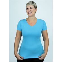 Blusa Pau a Pique Básica Azul Claro